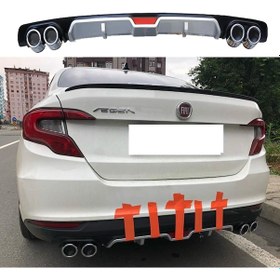 Resim Fiat Egea Difüzör Arka Tampon Eki 4 Egzoz Çıkışlı 