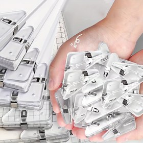 Resim 5 Adet Şeffaf Üçgen Dosya Klipsleri: Çok İşlevli, Dik Açı, Köşe Klipsleri Kitaplar, Veri Koruması, Kıvırma Önleyici, El Defteri Tutucular - Yüksek Kaliteli Plastikten Üretilmiştir 