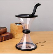 Resim Sones Vortex Bank Dekompresyon Şeffaf Huni Yerçekimi Döndürülebilir Madeni Para Saklama Kutusu 