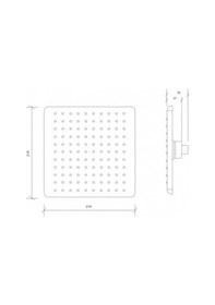 Resim Tema Tetra Banyo Tepe Duş Başlığı Başlık Kireç Kırıcılı Sistem Siyah Siyah 