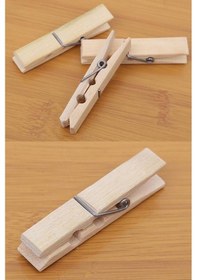 Resim Bambu Ahşap Mandal 20 Lİ Mandal Seti Bambu Mandal Ahşap Mandal Ahşap 