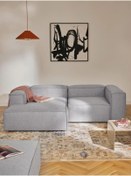 Resim S Home Design Concept Frida 2 Modül Mini Köşe Kanepe Keten Sol Köşe, Açık Gri 