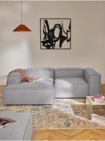 Resim S Home Design Concept Frida 2 Modül Mini Köşe Kanepe Keten Sol Köşe, Açık Gri 