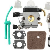 Resim Qingmipy Stıhl Fs38 Fs55rc Kesici İçin 9 Parça Metal-plastik Karbüratör Seti Karbüratör, İgnitör, Filtreler, Balon Gümüş 