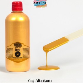 Resim DAZZLE Metalik Sedefli ve Vernikli Boyalar - Zeytin Altın / 100ml 