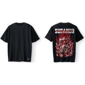Resim Bumeta Itachi Uchiha Susanoo Anime Oversize Unisex Tişört T-shirt Siyah 