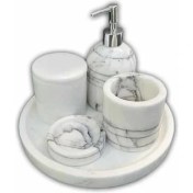 Resim Mym Leylak Mermer 5'li Banyo Seti 