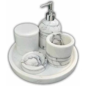 Resim Mym Leylak Mermer 5'li Banyo Seti 