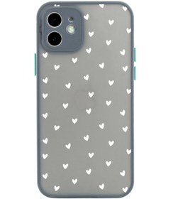 Resim butikcase Iphone 11 Lüx Kamera Lens Korumalı Minik Kalpler Beyaz Desenli Hri Telefon Kılıfı 