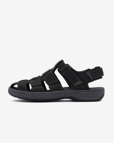 Resim CLARKS Saltway Cove Black Leather Erkek Siyah Sandalet 26176899 