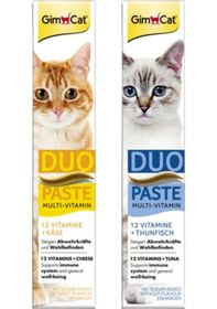 Resim Gimcat Multivitamin Duo Paste Peynir + Ton Balıklı Kedi Macunu 50 G 