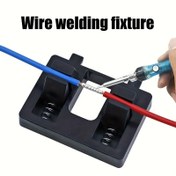 Resim Mini Ayarlanabilir Kaynak Teli Kelepçesi - Hızlı Çıkarma Kaynak Standı, Güvenli Tel Bağlantısı, DIY Araçları, İnşaat, Elektrik Mühendisliği ve Yenileme Projeleri İçin, Güç Gerektirmez, Siyah Taban, Vidalama Mekanizması, İnşaat Araçları | Manuel Ayar 