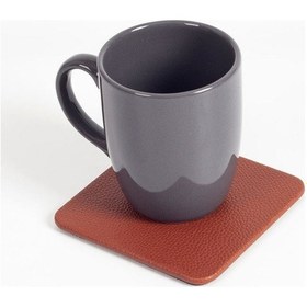 Resim Turgut Office Deri Bardak Altlığı Taba 1 Adet Taba 