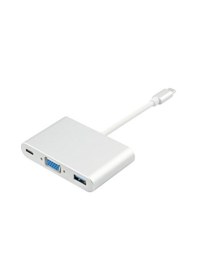 Resim Usb 3.1 Type C To Vga Usb 3.0 4961P Çevirici Dönüştürücü Adaptor 