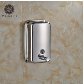 Resim Duvara Montaj 220 Ml Paslanmaz Çelik Banyo Şampuanı Sıvı Sabunluk Krom Kaplama 