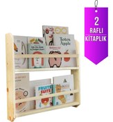 Resim Loolpi Home Montessori Kitaplık Doğal Ahşap Çok Amaçlı Raflar 