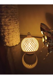 Resim Smilecat Led Aydınlatmalı Beyaz Fener 9 CM Sevgililer Günü Yılbaşı Hediyesi Dekorasyon LED MUM DAHİLDİR 