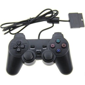 Resim Marka Kablolu Gamepad Ps2 İçin Titreşim Joystick İle Gamepad Joypad Ps2 İçin Playstation 2 Siyah 