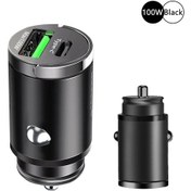 Resim Snapbuy Mini 100w Usb Araç Şarj Cihazı Çift Port Hızlı Şarj C Pd Adaptörü İphone Uyumlu Samsung Uyumlu Huawei Xiaomi İpad Bizedistribütör Garantili 