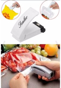 Resim Isıtıcılı Poşet Kapatıcı Sealer Poşet Ağzı Yapıştırma Makinası 
