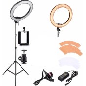 Resim Deyatech Ring Light Led 5500Kw 18İnch Makyaj Çekimleri Makeup Çekimleri Sac Çekimler Youtuber Kit 