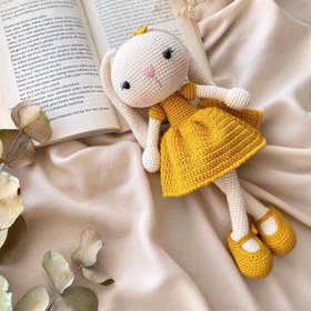 Resim Amigurumi Uzun Kulak Tavşan (Catania) - Sarı 