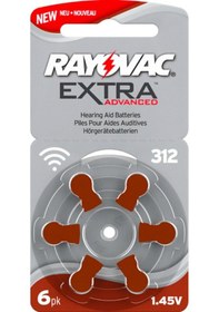 Resim Rayovac Extra Advanced 312 Numara İşitme Cihazı Pili 6 x 5'li 
