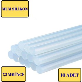 Resim BBS HOME İnce Şeffaf Sıcak Mum Silikon 7.5MM 15CM 10 Adet 