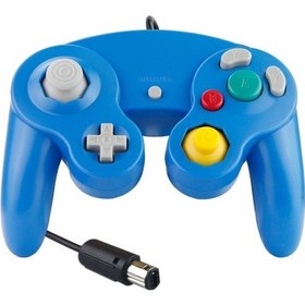Resim Cbtx Nintendo Ngc / Wii Uyumlu 2 Adet Tek Nokta Titreşimli Kontrol Kablolu Oyun Denetleyicisi, Ürün Rengi: Mavi 