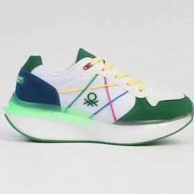 Resim Benetton Bni-10044 Ss Kadın Spor Ayakkabı BNI-10044-R145182 Beyaz - Yeşil 