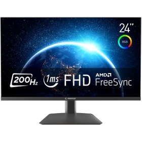 Resim Rampage RM-244S FLASH 24" 200Hz 1ms CSOT VA Full HD Freesync RGB Pivot PC Flat Oyuncu Monitörü 