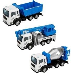 Resim Sunman 1:55 Maxx Wheels Çek Bırak 3'lü Inşaat Araçları 