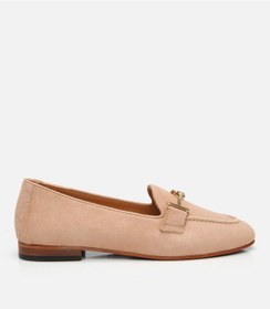 Resim Hotiç Kadın Süet Deri Bej Tokalı Klasik Loafer 01ayh309590a330 Bej 