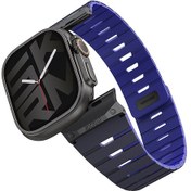 Resim Watch 42mm Skinarma Gemini Serisi Tpu Magnetik Silikon Kordon Lacivert 