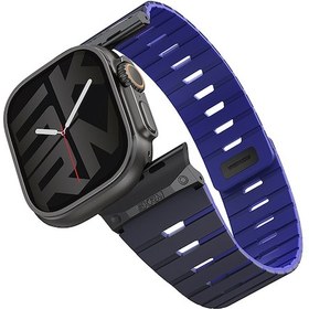 Resim Watch 42mm Skinarma Gemini Serisi Tpu Magnetik Silikon Kordon Lacivert 