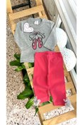 Resim happy moon Bebek Giyim Kız Bebek Ikili Takım Hediyelik Uzun Kol Tshirt Tayt Üst Alt Rahat Şık 0-3 Ay 
