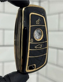 Resim Bmw 3 Buton 1 3 5 7 Seri X1 X3 X4 X5 F10 F15 F16 F20 F30 F18 F25 M3 M4 E34 Anahtar Kılıfı Siyah Gold 