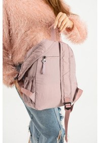 Resim Baginn Kadın Sırt Çantası Ultra Hafif Poliamid Kumaş Su Geçirmez Çok Cepli Günlük Sırt Çantası 35 25 Cm Pembe 