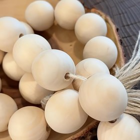 Resim 20 adet Tamamlanmamış Ahşap Boncuk, Çeşitli Boyutlar 25/30/35/40mm Yuvarlak Boşluk Boncukları DIY El Sanatları ve Takı Yapımı için, Yaratıcı Projeler için Doğal Ahşap Boncuklar 
