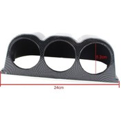 Resim Ulzyvf 52mm 3 Gösterge Bağlantı Tutucu - Karbon Fiber Desenli, Sağlam Ve Dayanıklı Aksesuar 