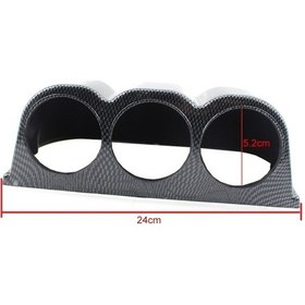 Resim Ulzyvf 52mm 3 Gösterge Bağlantı Tutucu - Karbon Fiber Desenli, Sağlam Ve Dayanıklı Aksesuar 