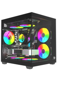 Resim Gameline Hıper V1 3x Rgb Fanlı Usb 3.0 Gaming Bilgisayar Kasası Siyah 