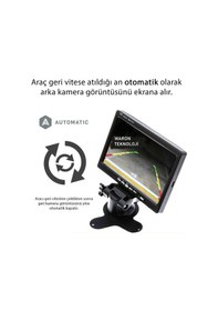 Resim 7 Inch Araç İçi Kamera Monitörü Geri Vites Uyumlu 