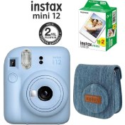 Resim Fujifilm Instax Mini 12 Fotoğraf Makinesi 20'li Film ve Jean Çantalı Hediye Seti 77 