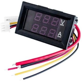 Resim robodünya Voltmetre Dijital Ampermetre 10A 100V (Kırmızı-Mavi) 