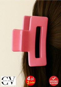 Resim Pembe Renk Televizyon Model Mandal Saç Tokası 11 Cm - Şık Ve Dayanıklı Pembe 