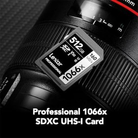 Resim Lexar Profesyonel 1066x 512GB SDXC UHS-I Hafıza Kartı GÜMÜŞ Serisi, C10, U3, V30, Full-HD ve 4K Video, 160MB/s'ye Kadar Okuma, DSLR ve Aynasız Kameralar için (LSD1066512G-BNNNU) 