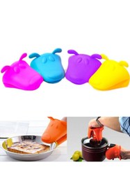 Resim Evvano Fırın Eldiveni Silikon Kaymaz Su Geçirmez Yanmaz Silikon Eldiven 