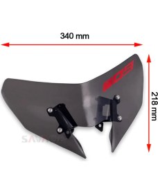 Resim On Off Moto Yamaha MT09 Fz-09 2017-2020 Spor Ön Cam Rüzgar Deflektör 