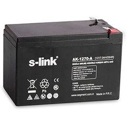 Resim S-Link Ak-1270-A12V 7Ah Bakımsız Kuru Akü 